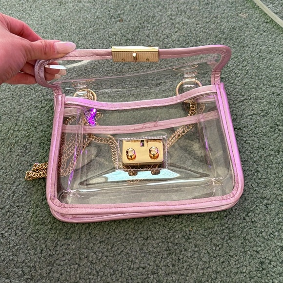 Clear stadium / concert purse with pink trim - Picture 4 of 4